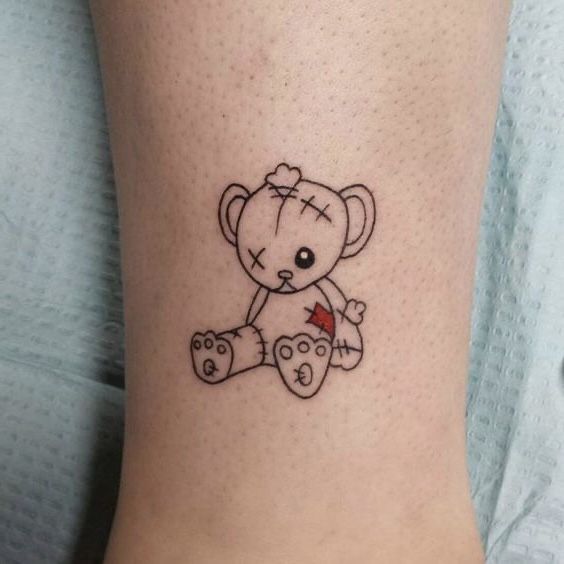 Teddy Bear Tattoo, Small Bird Tattoos, Vogel Tattoo, Small Bird Tattoo, Grunge Tattoo, Wild Tattoo, Bear Tattoos, Sweet Ideas, Cute Tiny Tattoos