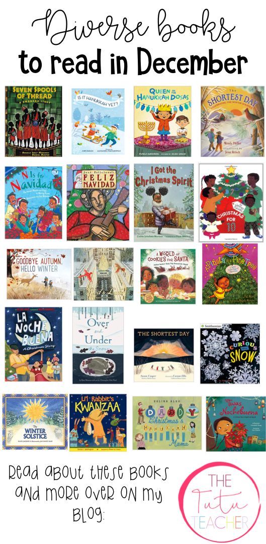 several children's books to read in december with text overlaying the image