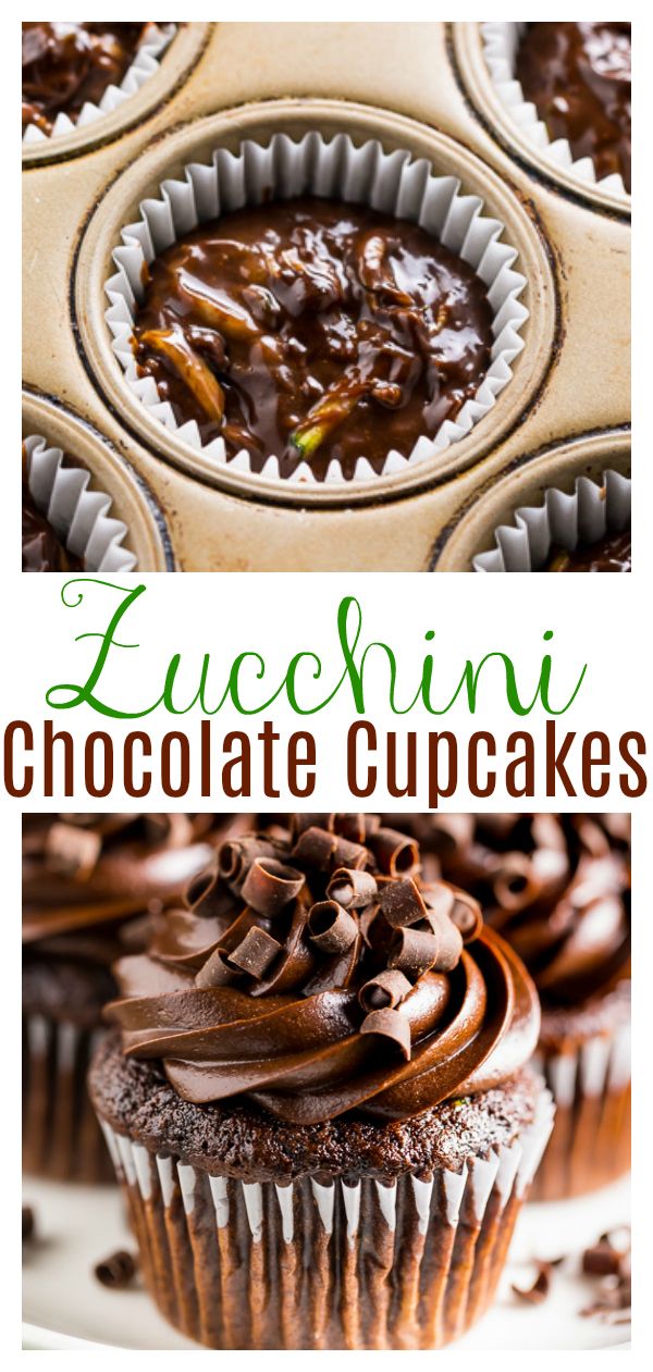 chocolate cupcakes in muffin tins with text overlay