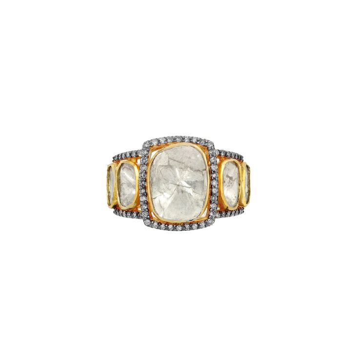 Opulent Jewelry, Gold Overlay, Gold Ring Sets, Jewelry Style, White Diamonds, Cocktail Ring, Cocktail Rings, Diamond White, Ring Set