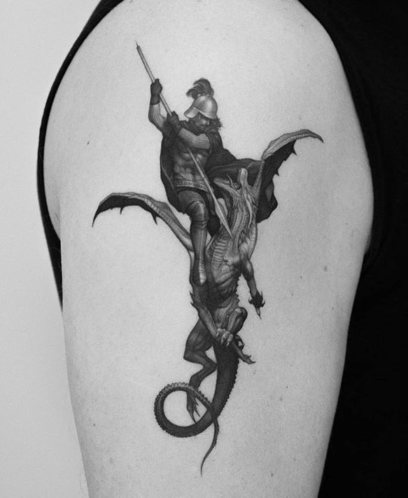 Emo Tattoos, Geometry Abstract, Saint George And The Dragon, Knight Tattoo, Architecture Tattoo, Tattoo Project, Real Tattoo, Baby Tattoos, Snake Tattoo