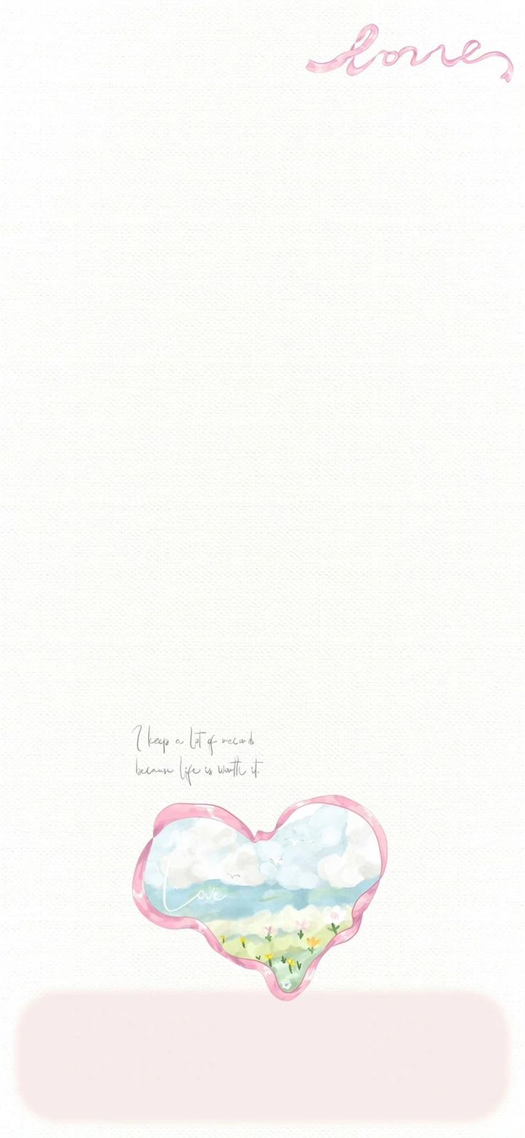 a pink heart shaped object on top of a white background with the word gone written above it