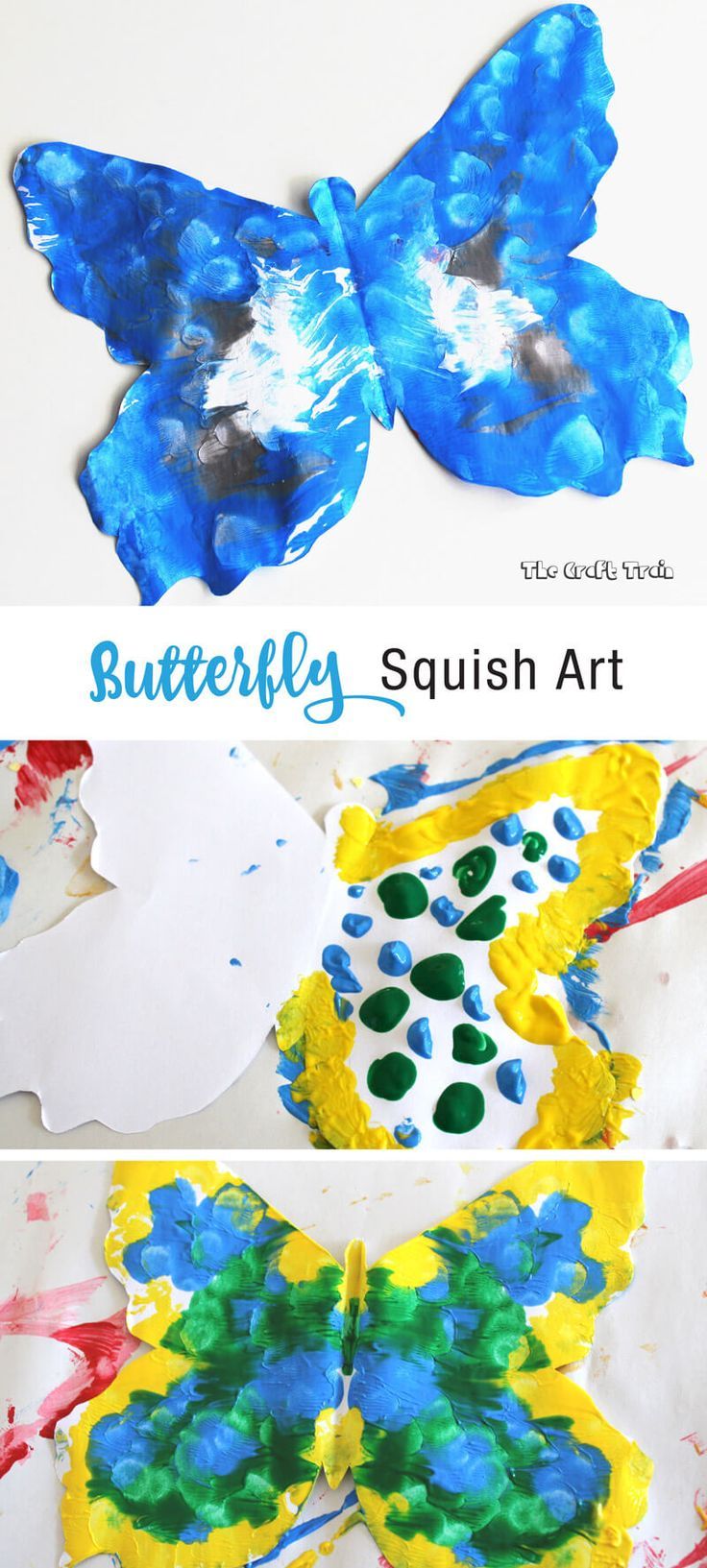 the butterfly craft is made with tissue paper and glue to make it look like they are painted