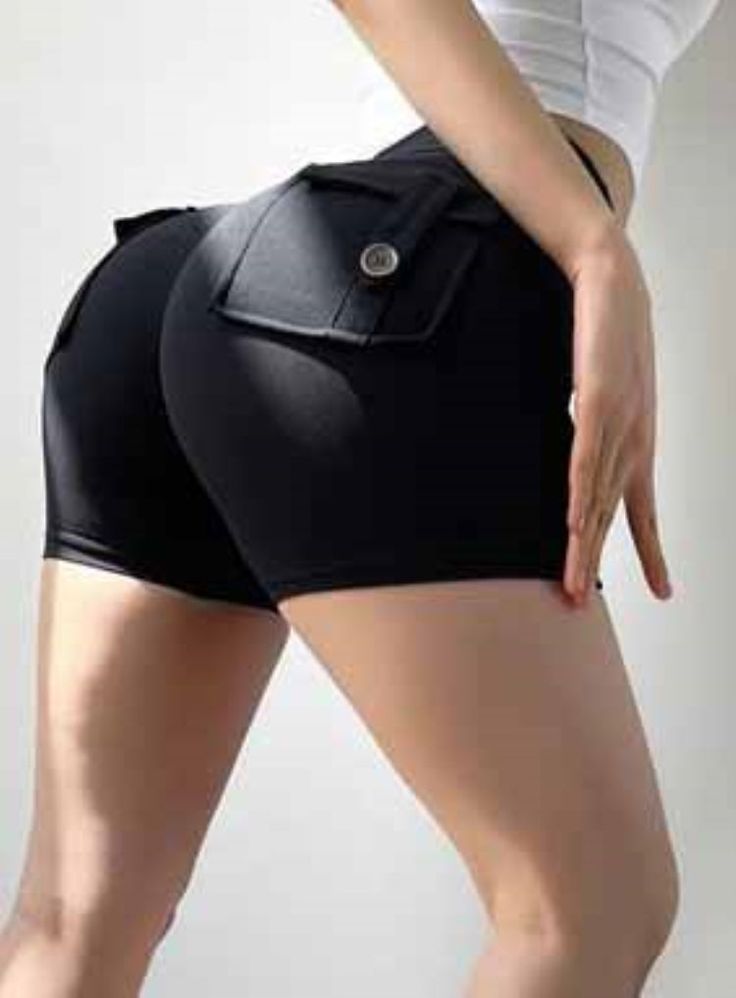 Material:95%Polyester+5%Spandex -Comfy and stylish, enjoy this Yoga Shorts all summer long. They have a high-waist, and give you a comfortable fit thanks to its elasticity.  -Keep your valuables secure with the fashionable and breathable side pockets that are roomy enough to put your essentials. The cute and practical design gives you a feel of wearing shorts underneath your clothes as if you`re not wearing anything. -You'll love the comfortable material, high waist and pockets of our Summer Hig Black Stretch Bottoms With Built-in Shorts, High Stretch Black Pants With Built-in Shorts, High Stretch Shorts With Pockets, Black High Stretch Pants With Built-in Shorts, Black Bottoms For Summer Workout, High-waisted Biker Shorts With Pockets For Summer, Summer High Waist Biker Shorts With Pockets, High Waist Biker Shorts With Pockets For Summer, Black Stretch Pants With Built-in Shorts