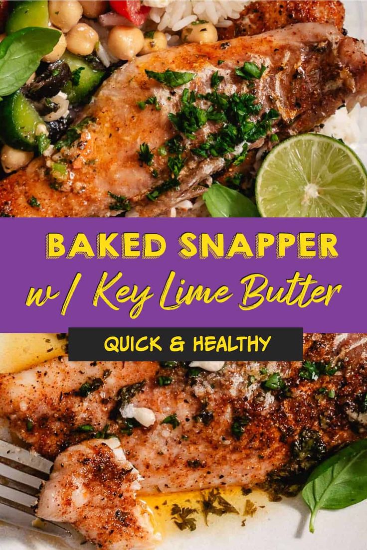 baked snapper nu / key lime butter quick and healthy