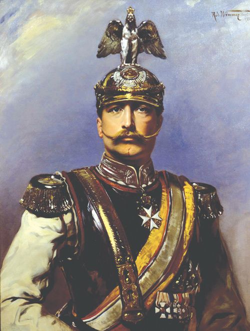 a painting of a man in uniform with an eagle on his head