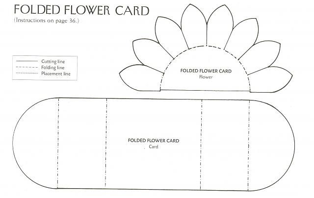 the folded flower card is cut out and ready to be used