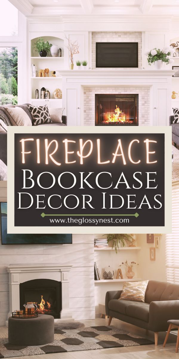 decorating fireplace built-ins Shallow Built In Shelves Around Fireplace, Beside Fireplace Shelving, Tables On Either Side Of Fireplace, Fireplace Wall With Bookcases, Shiplap Fireplace To Ceiling, Bookcase On Each Side Of Fireplace, Bookcase On Either Side Of Fireplace, Fireplace Shelves Ideas, Christmas Decor Ideas For Built Ins