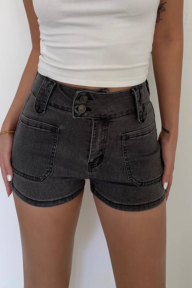 Item Type: BottomsMaterial: DenimPattern: PlainColor: Blue. Black. GraySize: XS. S.M.L.XL Size (CM): Length Hip Waist Thigh XS 28.5 72 54 44 S 29 76 58 46 M 29.5 80 62 48 L 30 84 66 50 XL 30.5 88 70 52 Black Denim Bottoms With Button Zip Fly, Black Casual Jeans With Button Closure, Medium Wash Casual Shorts With Button Zip Fly, Casual Medium Wash Shorts With Button Zip Fly, Casual Black Bottoms With Button Closure, Washed Black Cotton Bottoms With Button Closure, High Waist Casual Jean Shorts With Button Closure, Casual Black Bottoms With Button Zip Fly, Trendy Black Bottoms With Button Zip Fly