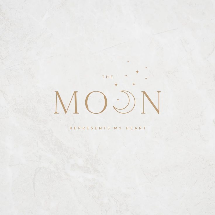 the moon represents my heart on a white marble background with gold foiled lettering that reads,'the moon represents my heart '