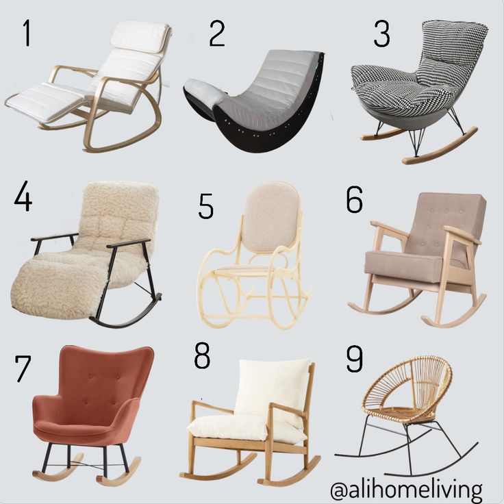 rocking chairs with different styles and colors to choose from for your child's room