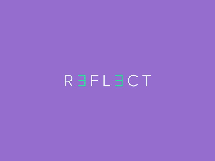 a purple background with the word r2flct