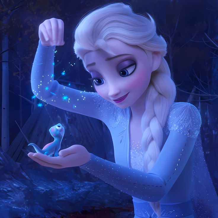 the frozen princess is holding her hand out