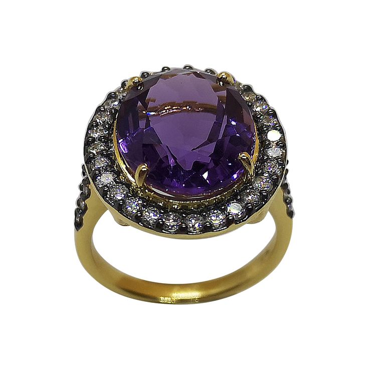 Amethyst 7.50 carats with Diamond 0.83 carat Ring set in 18 Karat Gold Settings Width: 1.7 cm Length: 1.9 cm Ring Size: 54 Total Weight: 7.88 grams "We first opened doors in 1980 when it was then situated in the vicinity of the Victory Monument; a small and modest storefront with a couple of counters. From its humble beginnings to where it stands today, our company has proven its abilities as a jeweler. Since the beginning, we have been supplying fine quality pieces to dealers, wholesalers and c Diamond Ring Set, Amethyst And Diamond Ring, Diamond Ring Settings, Solitaire Ring, Ring Set, Ring Sets, Diamond Jewelry, Monument, Diamond Ring