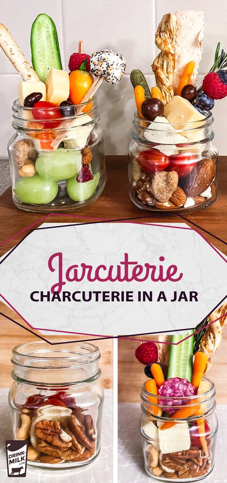 jars filled with different types of food on top of a table