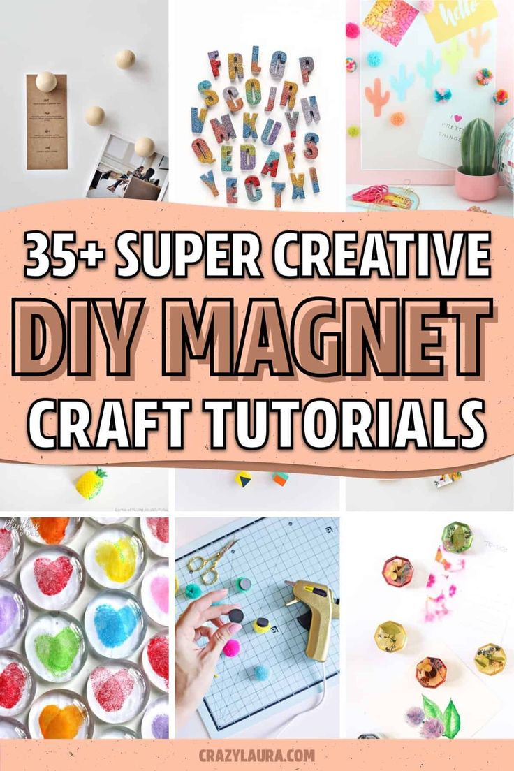 25 super creative diy magnet craft projects for kids to do with their art supplies