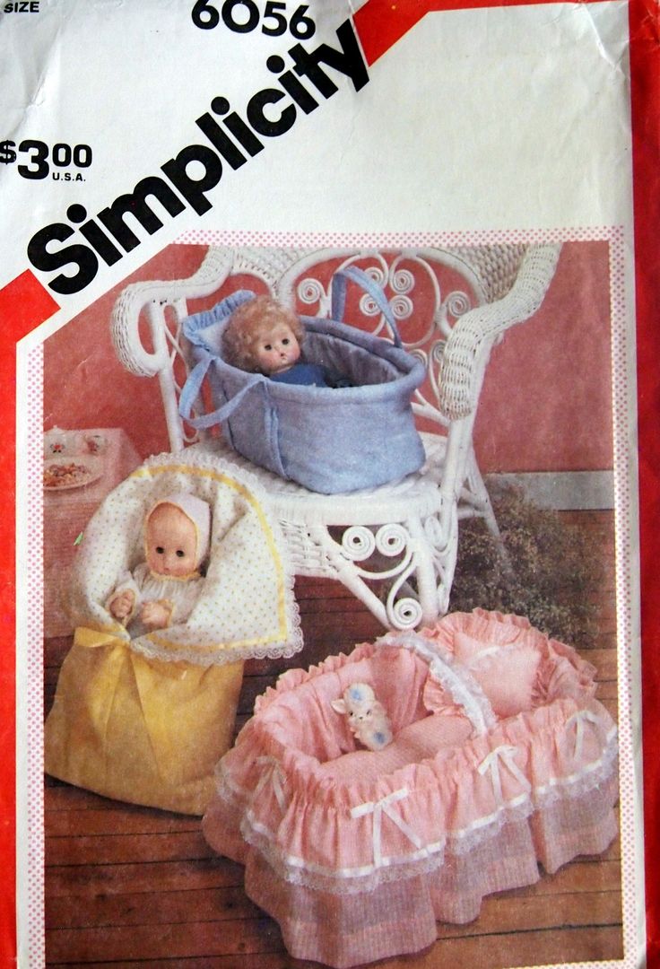 an advertisement for the baby doll's crib and blanket set, with two dolls in it