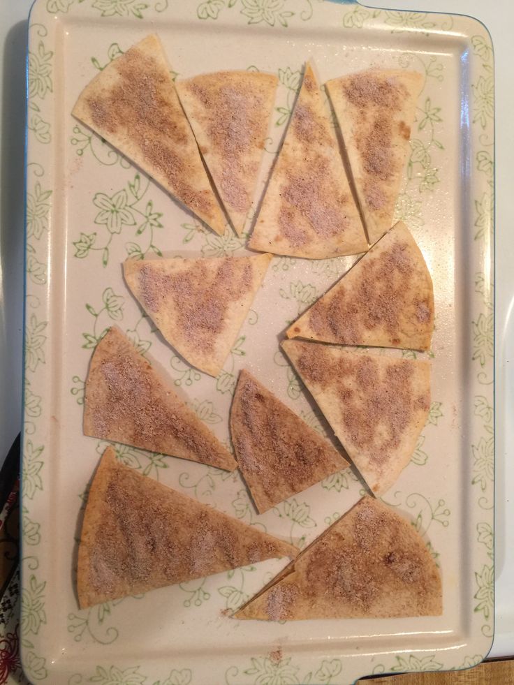 several slices of flat bread on a plate