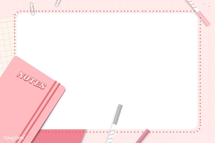 a pink notebook with a pen and paper on top