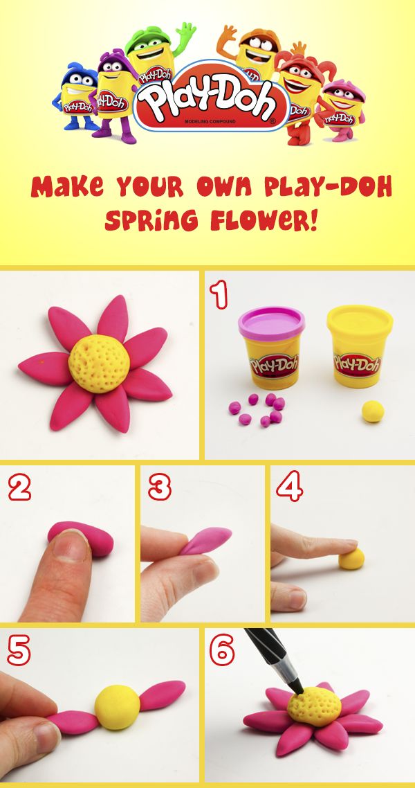 how to make your own play - doh spring flower