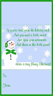 a christmas card with a snowman on the front and bottom, in green lettering