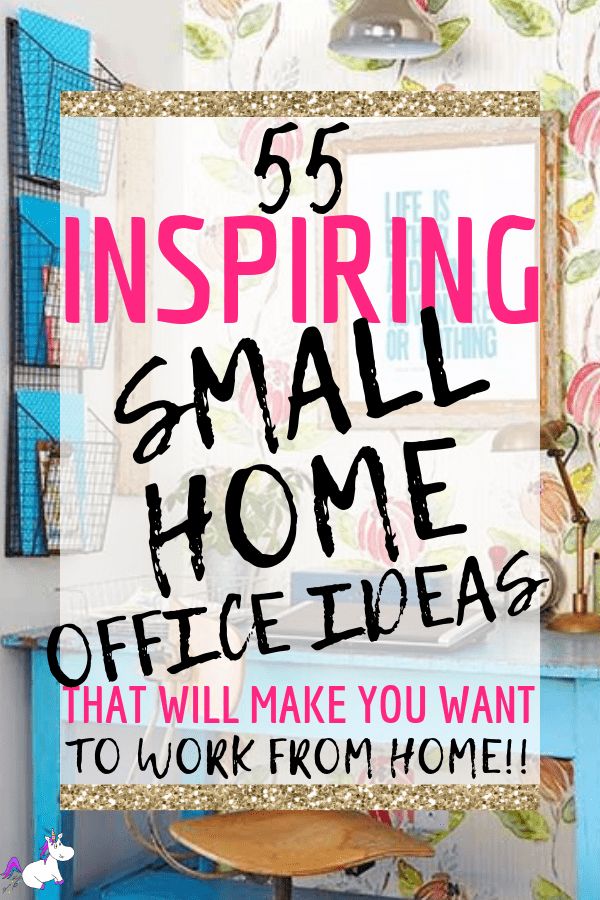 an office desk with the words, 5 inspirering small home office ideas that will make you want to work from home