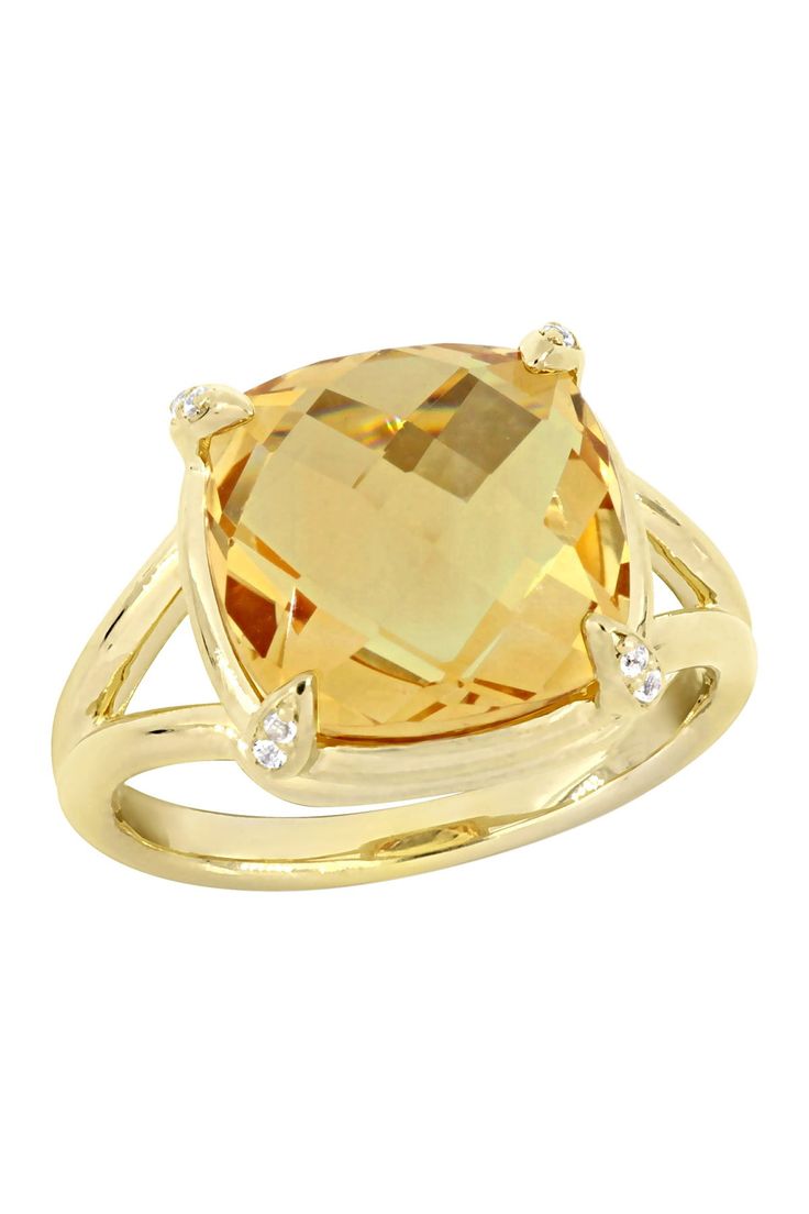 - Yellow gold plated sterling silver citrine & white topaz stone shank ring Topaz Yellow, Crochet Mat, Split Shank Ring, Citrine Ring, Citrine Stone, Citrine Gemstone, Topaz Stone, Split Shank, Gold Plated Rings