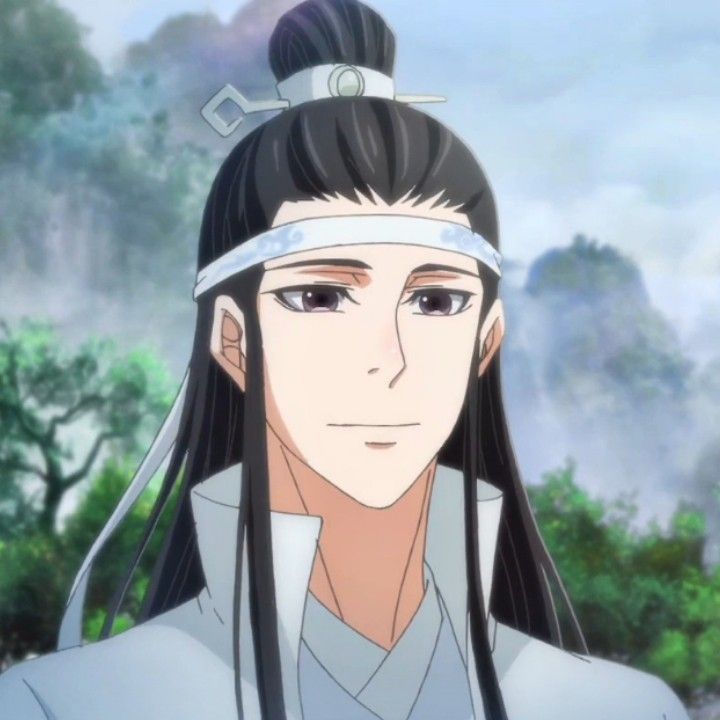 an anime character with long black hair wearing a headband and looking at the camera