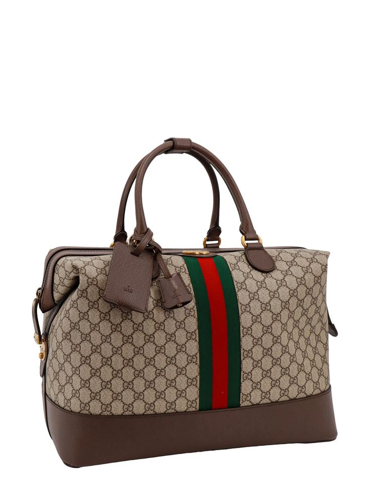 Savoy Duffle Bag Gucci Travel Satchel Bag, Chic Gucci Satchel With Removable Pouch, Luxury Duffle Bag For Shopping, Gucci Double Handle Bag With Top Carry Handle, Gucci Bag With Top And Double Carry Handles, Gucci Travel Satchel With Removable Pouch, Gucci Satchel With Removable Pouch For Travel, Chic Gucci Bag With Double Handle, Chic Gucci Double Handle Bags