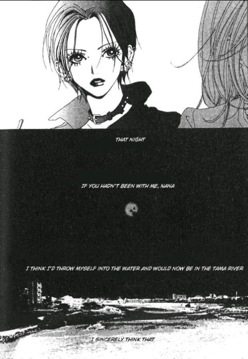 an anime scene with two women looking at each other and the caption says, that night