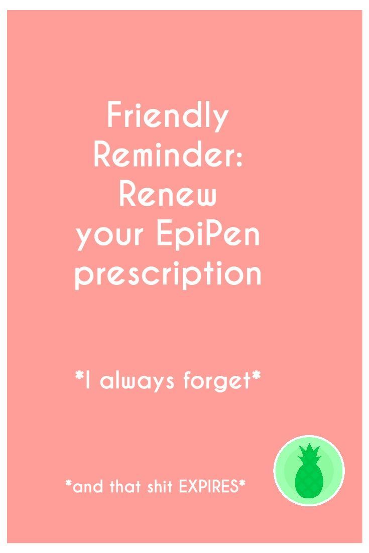 Don't forget to renew your prescription! It's so important. Epi Pen, Tree Nuts, Polar Bears, Food Allergies, Polar Bear, Kiwi, Allergies, Nuts, Don't Forget