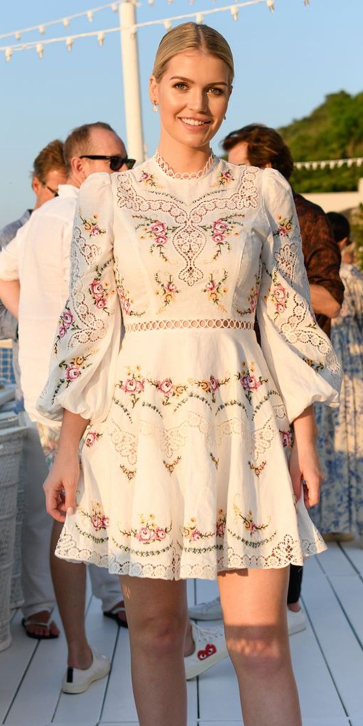 Lady Kitty Spencer in Zimmermann dress Zimmermann Mini Dress, Lady Spencer, Lady Kitty Spencer, Men Beards, Lady Kitty, Kitty Spencer, Working Girls, Black Men Beards, Garment Construction