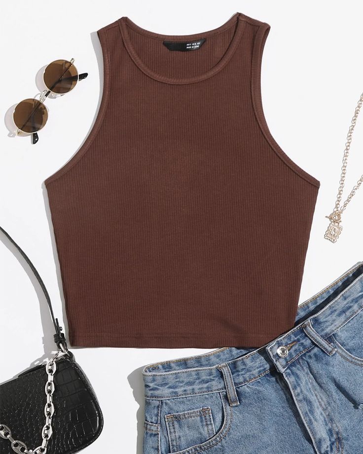 Solid Crop Tank Top – My Comfy Blouse Solid Crop Tank Top, Comfy Blouse, Crop Top Outfits, Crop Tank Top, Inspiration Mode, Cropped Tank Top, Crop Tank, Fashion News, Tank Top Fashion