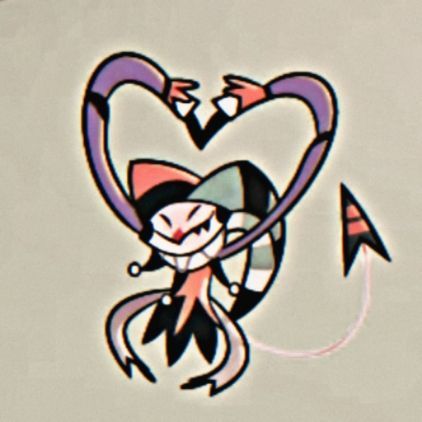 a drawing of a cartoon character with an arrow in the shape of a heart on a white background