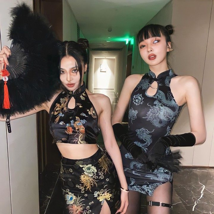 Emo Dress Outfit, Asian Rave Outfit, Japanese Party, Rave Fit, Japanese Costume, Chinese Fashion Street, Kawaii Fashion Outfits, Fantasias Halloween, Tokyo Fashion