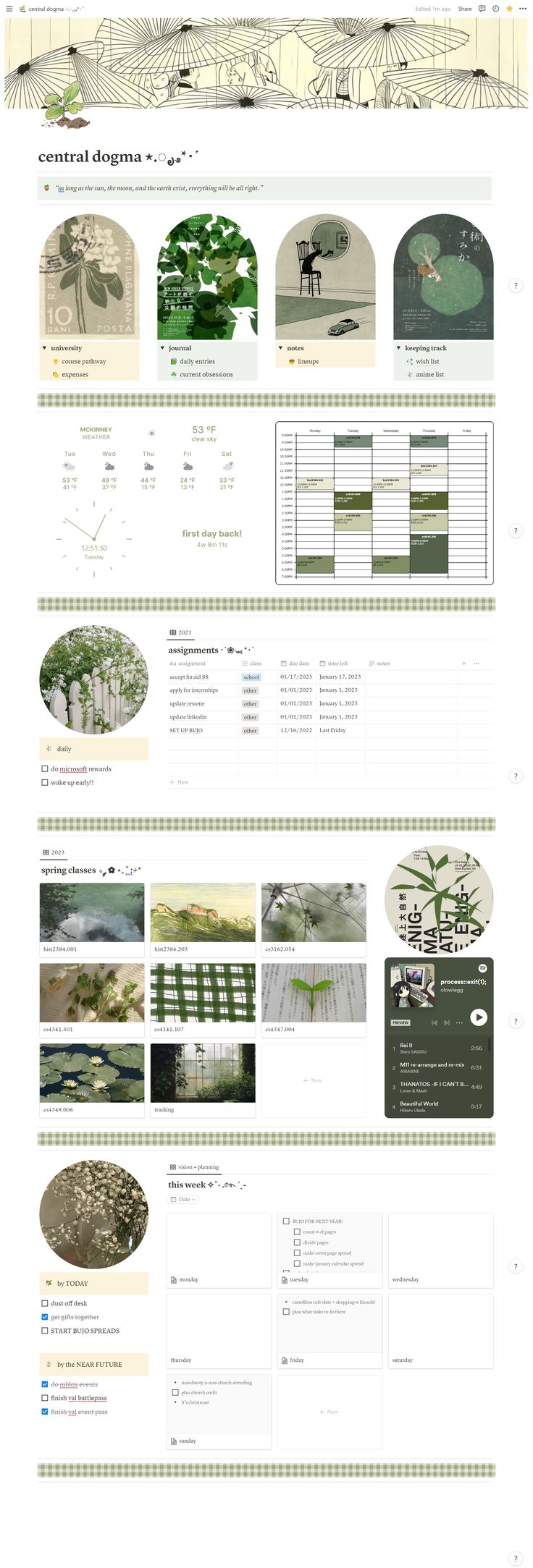 #notion #schoolorganization #organization #notionorganization #notionaesthetic #aestheticplanner #compluterplanner #onlineplanner #notionhub #makowa #chai #relaxing #planning Green Aesthetic Notion, Yellow Green Aesthetic, Notion Productivity, Aesthetic Notion, School Template, Notion Templates, Notion Template, Aesthetic Template, Journal Aesthetic