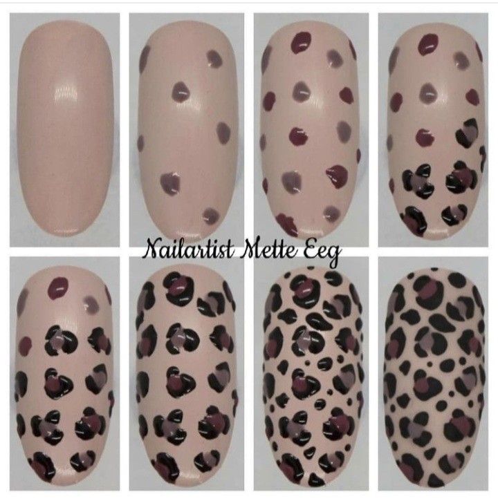 Cheetah Nails Tutorial, Easy Cheetah Print Nails, Easy Leopard Nails, White Nails Short Round, Pink And White Nails Almond, Pink And White Nails Coffin, French Tip Pink And White, Pink And White Nails Short, Manicure Pink And White