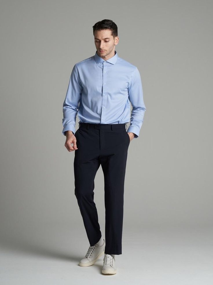 This is a refined and comfortable slacks that are made out of high quality polyester, rayon, and spandex blend fabric. With design detail of back welt pocket with buttons, refined silhouette, and 4-way stretch fabric, it gives a refined and luxurious mood.- 4-way stretch fabric- Top dyeing processed fabric- Back welt pockets- Waistband with belt loops**Additional price for size 40-46 Navy Business Casual Pants With Straight Hem, Navy Straight Hem Pants For Business Casual, Navy Business Casual Bottoms With Straight Hem, Navy Bottoms For Business Casual With Straight Hem, Classic Navy Dress Pants For Business Casual, Classic Elastane Dress Pants, Navy Elegant Tapered Leg Dress Pants, Elegant Navy Tapered Leg Dress Pants, Tailored Straight Chinos For Business Casual