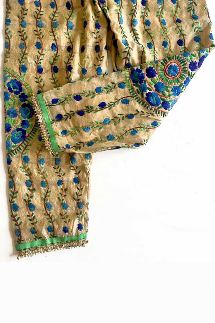 Silk Pants With Chikankari Embroidery For Festive Occasions, Transitional Embroidered Tussar Silk Churidar, Silk Embroidered Pants For Eid, Traditional Embroidered Silk Pants, Eid Silk Pants With Embroidery, Traditional Pants With Intricate Embroidery For Designer Wear, Traditional Silk Pants For Festivals, Designer Chikankari Embroidered Chanderi Pants, Chanderi Embroidered Pants For Designer Wear