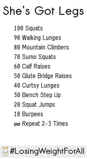 the weight chart for she's got legs