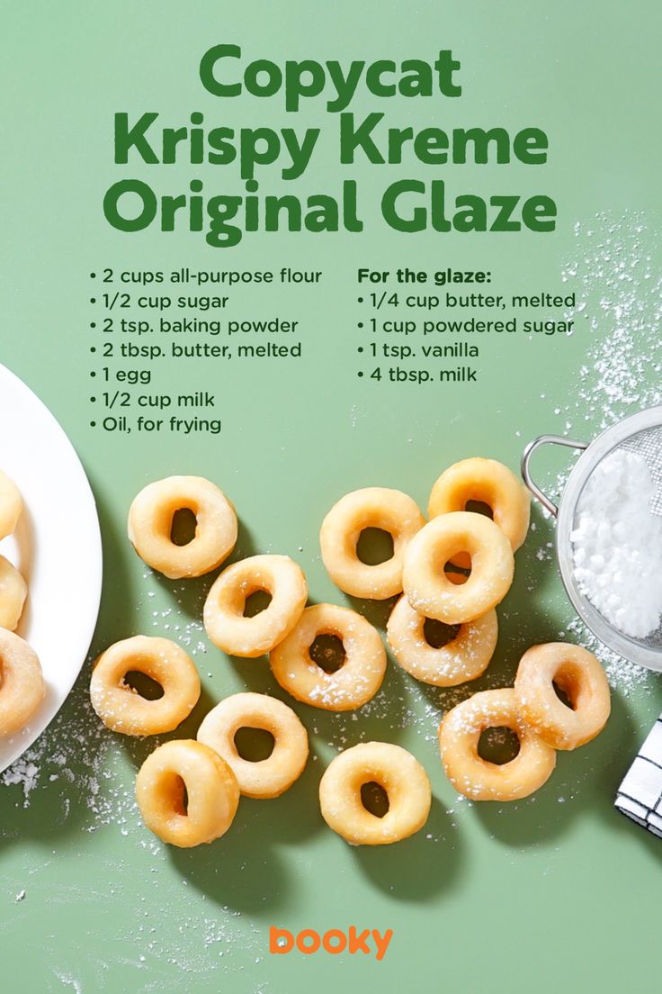 an advertisement for krispy kreme's original glazed donuts on a green background