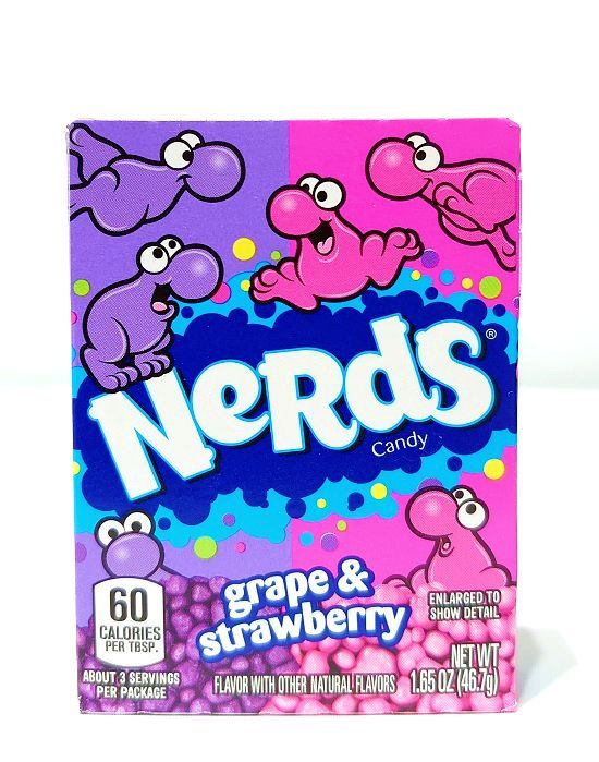 a box of nerds candy sitting on top of a counter