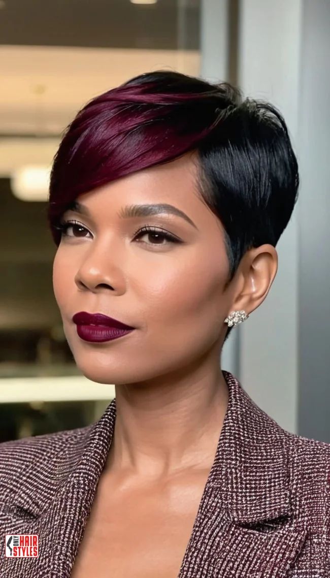 Haircolor Ideas For 2024 Short Hair, Hair Color Ideas 2024 Trends Short Hair, Bob With Peekaboo Color, Trending Short Haircuts 2024, Short Bobs, Short Bobs 2024, Trending Bobs 2024, Coloured Pixie Cut, Bixie Colour Haircut 2024