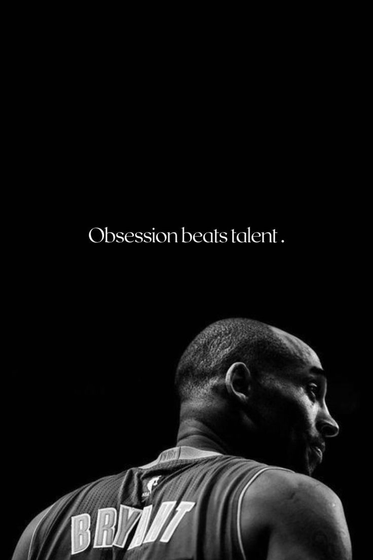 a black and white photo of a basketball player with the words, manba mentality