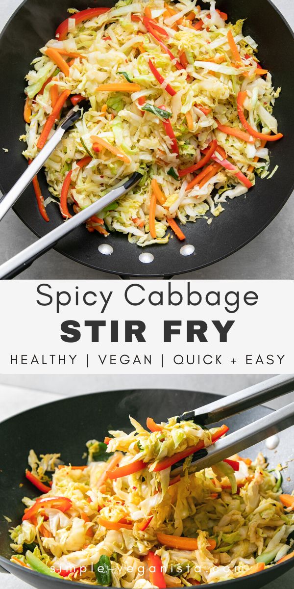 this spicy cabbage stir fry is an easy and healthy side dish