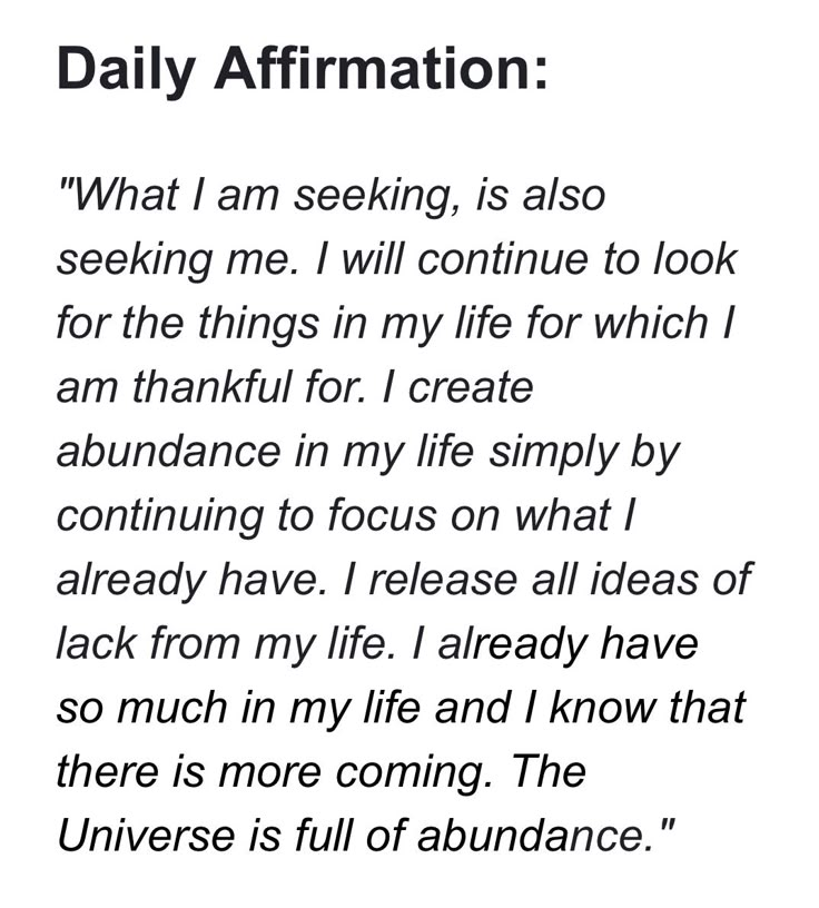 a poem written in black and white with the words'daily affirmation '