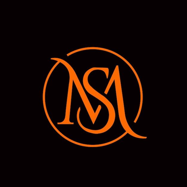 an orange and black logo with the letter s in it's center on a black background