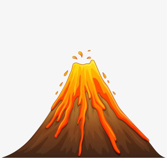 an image of a volcano with lava coming out