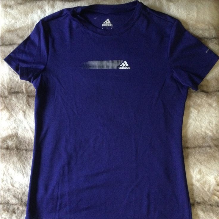 Brand New! Lightweight Blue T-Shirt Style In Active 360 Material With White And Gray Dotted And Logo Graphic. Perfect For Sports, Fishing, Travel, Etc. Adidas Brand Size Mediumprice Is Firm Purple Crew Neck T-shirt For Workout, Purple Sporty T-shirt For Workout, Sporty Fitted Purple T-shirt, Adidas Cotton Workout T-shirt, Adidas Sporty Short Sleeve T-shirt, Casual Purple Moisture-wicking T-shirt, Blue Cotton Workout T-shirt, Blue Short Sleeve Workout T-shirt, Blue Cotton T-shirt For Workout