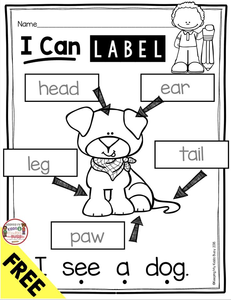 an i can label worksheet with pictures